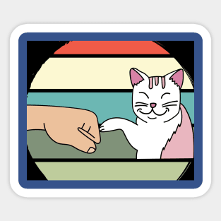 Best Retro Cat Owner Of All Time Sticker